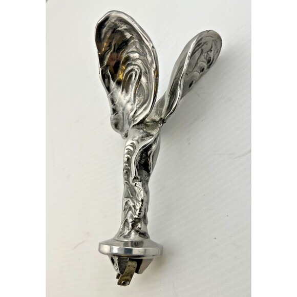 Vtg Rolls Royce Hood Ornament Spirit Of Ecstasy Phantom II Emblem Silver Lady - Picture 5 of 11
